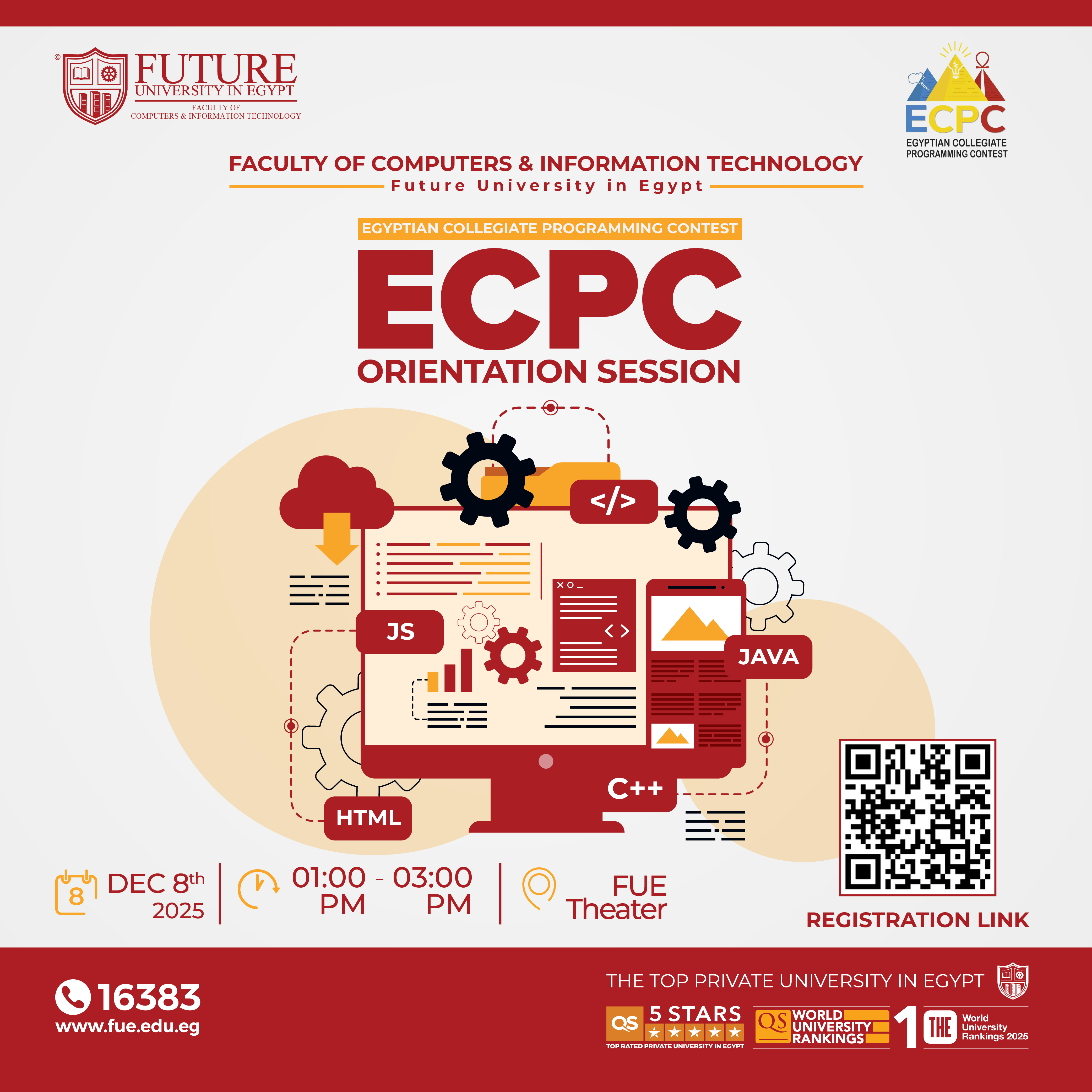 Future University in Egypt Hosts an In-Depth Orientation Session for the Egyptian Collegiate Programming Contest (ECPC)